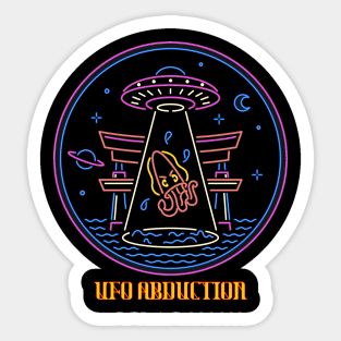 Squid abduction Sticker